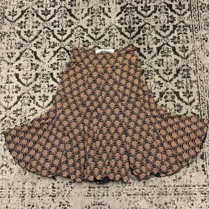 Effie's Heart Pull On Cotton Flouncy Twirl Worthy Triangle Womens Skirt Size M